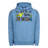 Pigment Pebble Blue you had me at day drinkg Urban Hoodie - CowhideDigitalArt