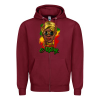 Burgundy I am Black History Zipper Hoodie - HowdyJamesFarm