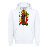 White I am Black History Zipper Hoodie - HowdyJamesFarm