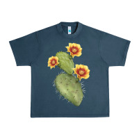 Midnight Navy Opuntia Phaeacantha Cactus Urban Heavy Tee - LillyAllenDesigns