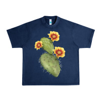 Navy Opuntia Phaeacantha Cactus Urban Heavy Tee - LillyAllenDesigns