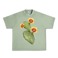 Oil Green Opuntia Phaeacantha Cactus Urban Heavy Tee - LillyAllenDesigns