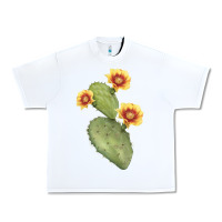 White Opuntia Phaeacantha Cactus Urban Heavy Tee - LillyAllenDesigns