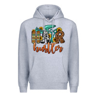 Heather Grey hair hustler Premium Hoodie - OliviaCreatesArt