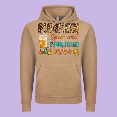 Pumpkin Spice And Everything Nice Vintage Hoodie Designed By Bundleandbundleshop