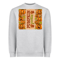 Heather Grey Fall Pumpkin Junkie Heavyweight Sweatshirt - texasbilliewilder