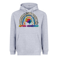 Heather Grey Autism Awareness rainbow Heavyweight Hoodie - FaDigitalArtStudio