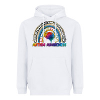 White Autism Awareness rainbow Heavyweight Hoodie - FaDigitalArtStudio