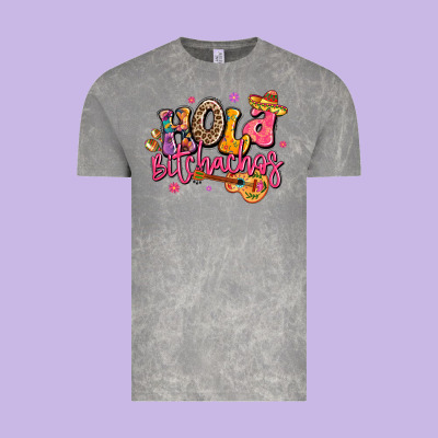 Hola Bitchachos Mexico Cinco De Mayo Vintage Tee Designed By Lillyallendesigns