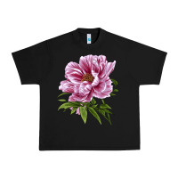 Black Peony Flower Illustrations Urban Heavy Tee - LillyAllenDesigns