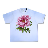 Grape Ice Peony Flower Illustrations Urban Heavy Tee - LillyAllenDesigns