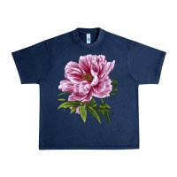 Navy Peony Flower Illustrations Urban Heavy Tee - LillyAllenDesigns