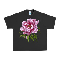 Pigment Black Peony Flower Illustrations Urban Heavy Tee - LillyAllenDesigns