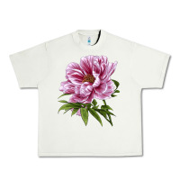 Pistachio Peony Flower Illustrations Urban Heavy Tee - LillyAllenDesigns