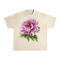 Sandshell Peony Flower Illustrations Urban Heavy Tee - LillyAllenDesigns