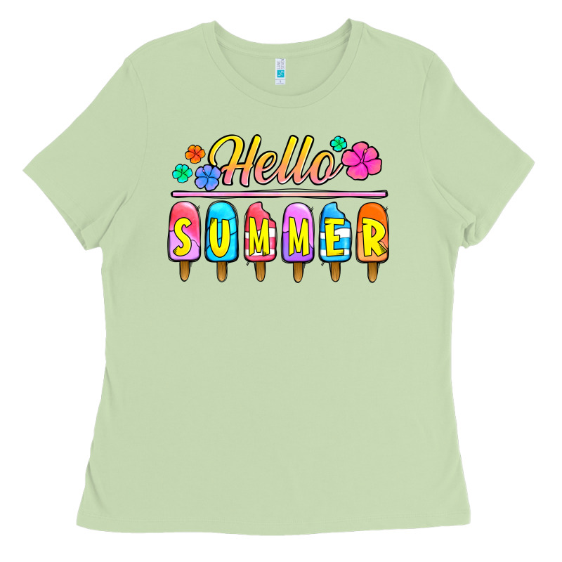Hello Summer Popsicles Ladies Tee by Jasminsmagicworld | Teevron