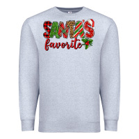 Heather Grey Santa's Favorite Premium Sweatshirt - BundleAndBundleShop