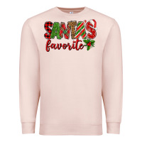 Pale Pink Santa's Favorite Premium Sweatshirt - BundleAndBundleShop