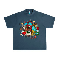 Midnight Navy Christmas sunflower gemstone nurse Urban Heavy Tee - JahusDesignShop