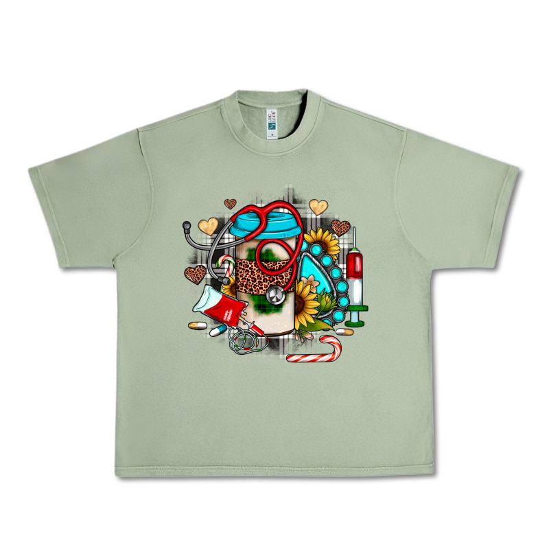 Christmas Sunflower Gemstone Nurse Urban Heavy Tee by JahusDesignShop | Teevron