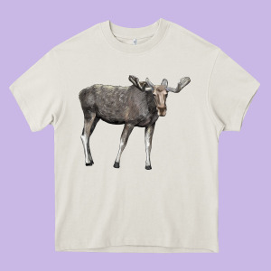 Moose Buck Deer Heavy Core Tee Designed By Lillyallendesigns