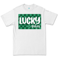 White lucky vibes Premium Tee - MaliasSmallBusiness