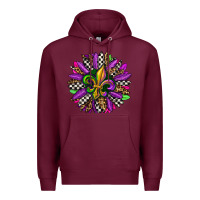 Burgundy mardi gras sunflower Premium Hoodie - OliviaCreatesArt