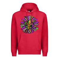 Cardinal mardi gras sunflower Premium Hoodie - OliviaCreatesArt
