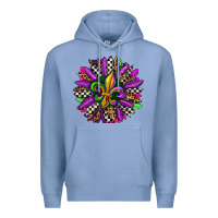 Colony Blue mardi gras sunflower Premium Hoodie - OliviaCreatesArt