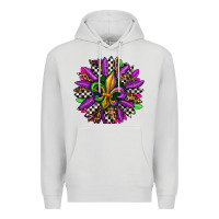 Dove Grey mardi gras sunflower Premium Hoodie - OliviaCreatesArt