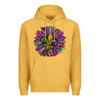 Mustard mardi gras sunflower Premium Hoodie - OliviaCreatesArt