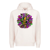 Pale Pink mardi gras sunflower Premium Hoodie - OliviaCreatesArt