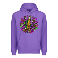 Purple mardi gras sunflower Premium Hoodie - OliviaCreatesArt