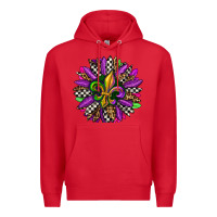 Red mardi gras sunflower Premium Hoodie - OliviaCreatesArt