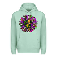 Seafoam mardi gras sunflower Premium Hoodie - OliviaCreatesArt