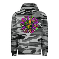 Slate Camo mardi gras sunflower Premium Hoodie - OliviaCreatesArt