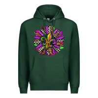 Sports Green mardi gras sunflower Premium Hoodie - OliviaCreatesArt