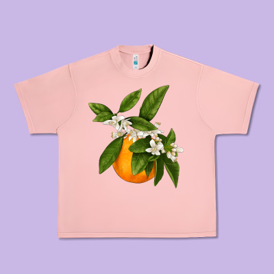 Tangerine Urban Heavy Tee Designed By Lillyallendesigns