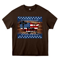 Chocolate Brown god bless america american flag tumbler Heavy Core Tee - Jasminsmagicworld