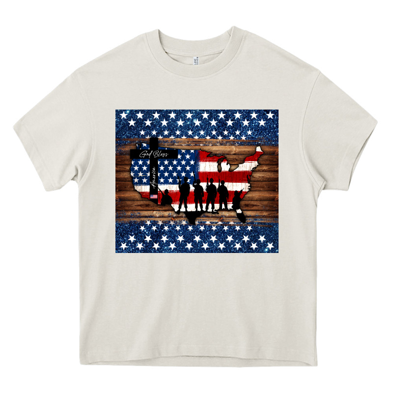 God Bless America American Flag Tumbler Heavy Core Tee by Jasminsmagicworld | Teevron