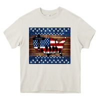 Cream god bless america american flag tumbler Heavy Core Tee - Jasminsmagicworld