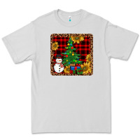 Dove Grey snowman trees coaster Premium Tee - JahusDesignShop