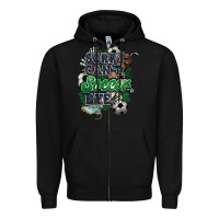 Black Sorry can't Soccer bye Zipper Hoodie - HowdyJamesFarm