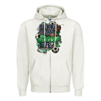 Oatmeal Heather Sorry can't Soccer bye Zipper Hoodie - HowdyJamesFarm