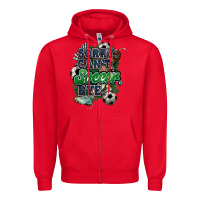 Red Sorry can't Soccer bye Zipper Hoodie - HowdyJamesFarm