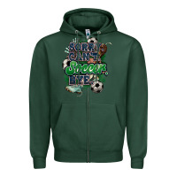 Sports Green Sorry can't Soccer bye Zipper Hoodie - HowdyJamesFarm