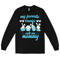 Black My Favorite Bunnies Call Me Mommy Long Sleeve Tee - Bettercallsaul