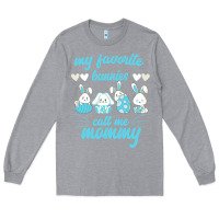 Heather Grey My Favorite Bunnies Call Me Mommy Long Sleeve Tee - Bettercallsaul