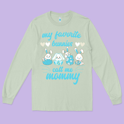My Favorite Bunnies Call Me Mommy Long Sleeve Tee Designed By Bettercallsaul