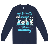Navy My Favorite Bunnies Call Me Mommy Long Sleeve Tee - Bettercallsaul